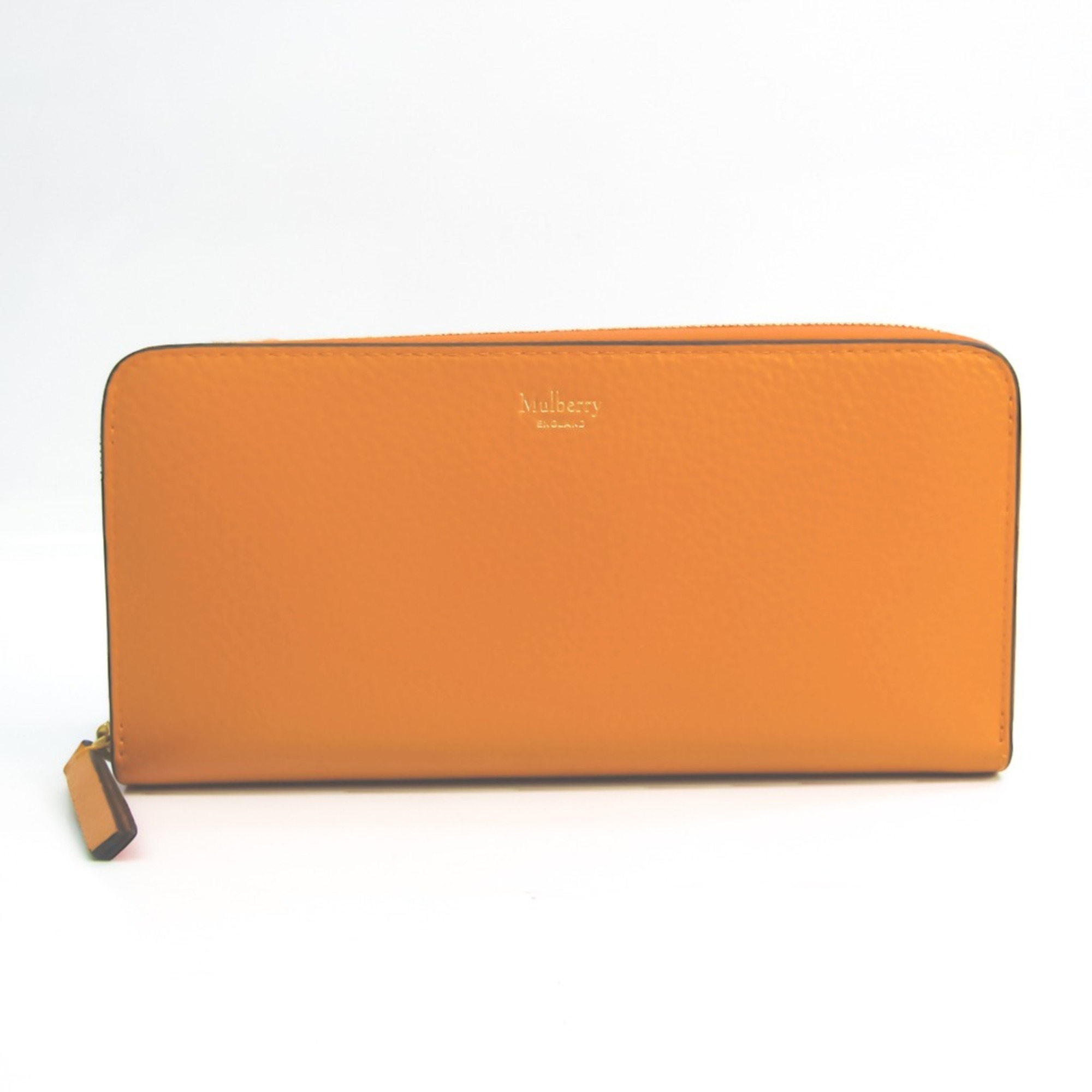 Mulberry Unisex Leather Long Wallet [Bi-Fold] Orange